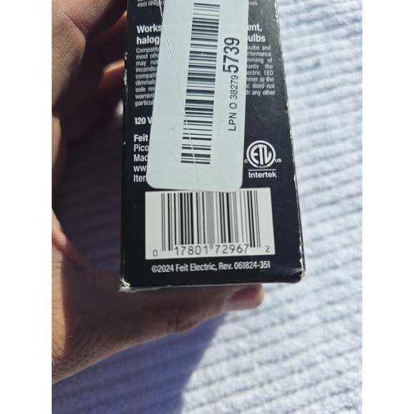 Feit Electric Paddle Dimmer Switch Single Pole or 3 Way Toggle, 2 Pk. L - Picture 4 of 4